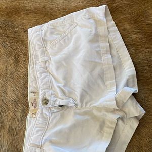 Hollister White Denim Shorts